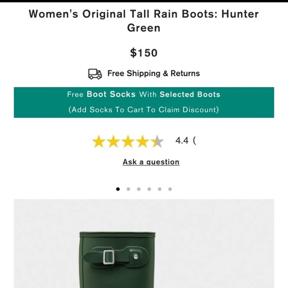 ❌SOLD❌ Tall Hunter Green Rainboots - Picture 2 of 8